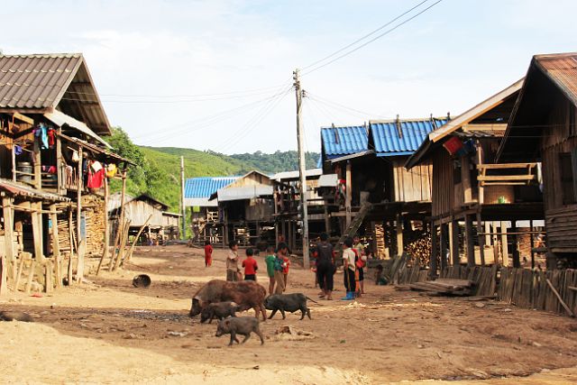088-Luang-Nam-Tha-trektocht-073.jpg - De dorpskinderen ravotten …