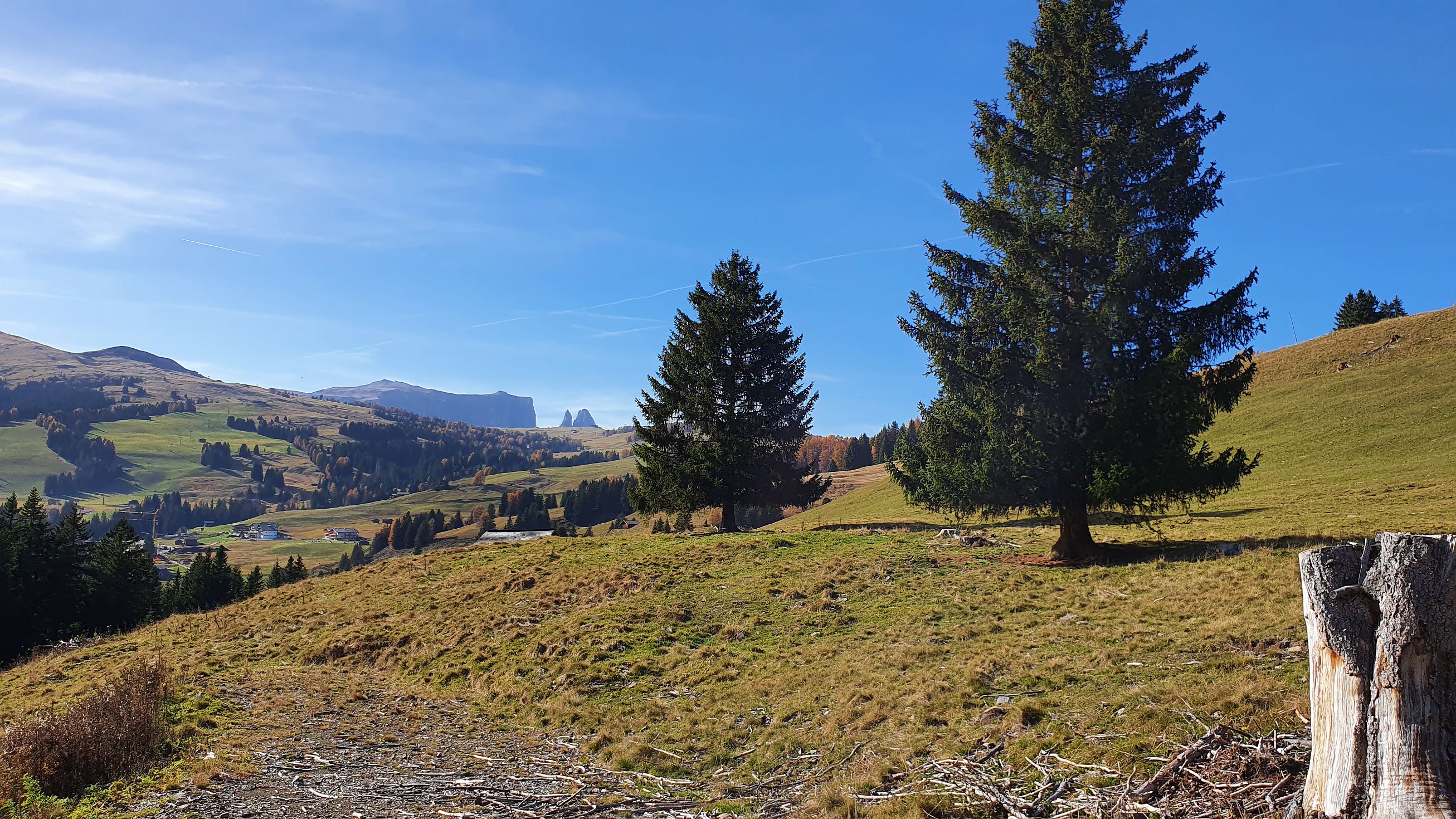 425-dag-14-Santa-Christina-Seiser-Alm-zicht-op-Schlern-15.jpg - De Seiser Alm is de grootste bergweide van Europa. Samem met de Schlern maakt de alm deel uit van het natuurpark Schlern-Rosengarten.